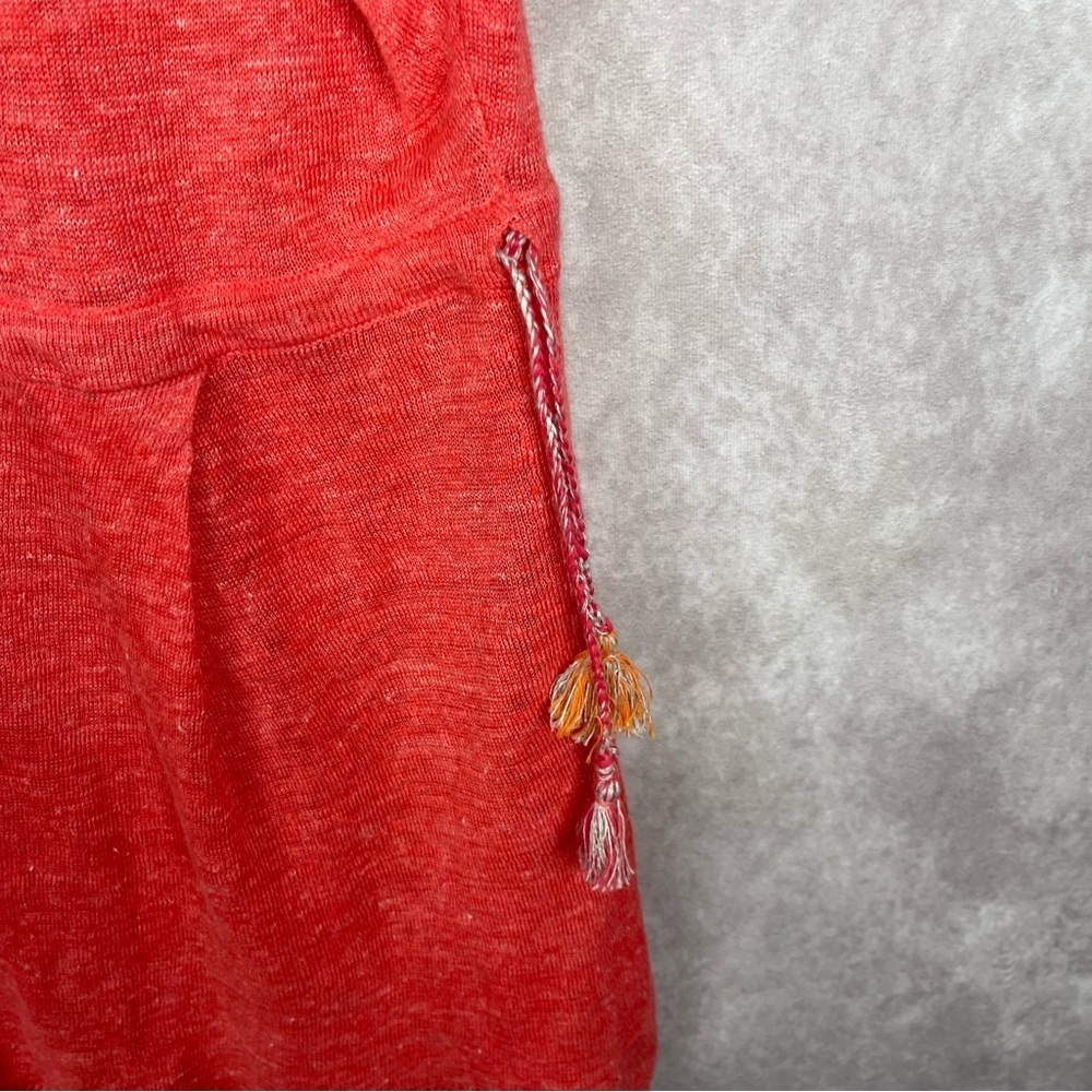 Zadig & Voltaire Linen Sheer Knit Drop Waist Cover Dress In Coral Women's Size S - Picture 3 of 8